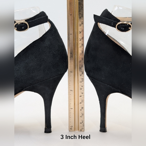 Ivanka Trump Britta D'Orsay Leather Black Women's Suede 3" Heel Size 8.5M /1W-9A - Picture 13 of 17